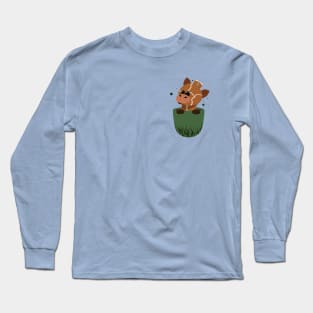 Baby Giraffe in a Pock Long Sleeve T-Shirt